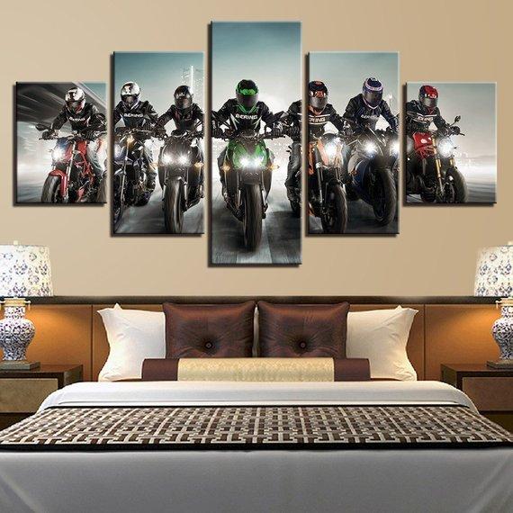 Motorcycle Room – Sport Canvas Wall Art