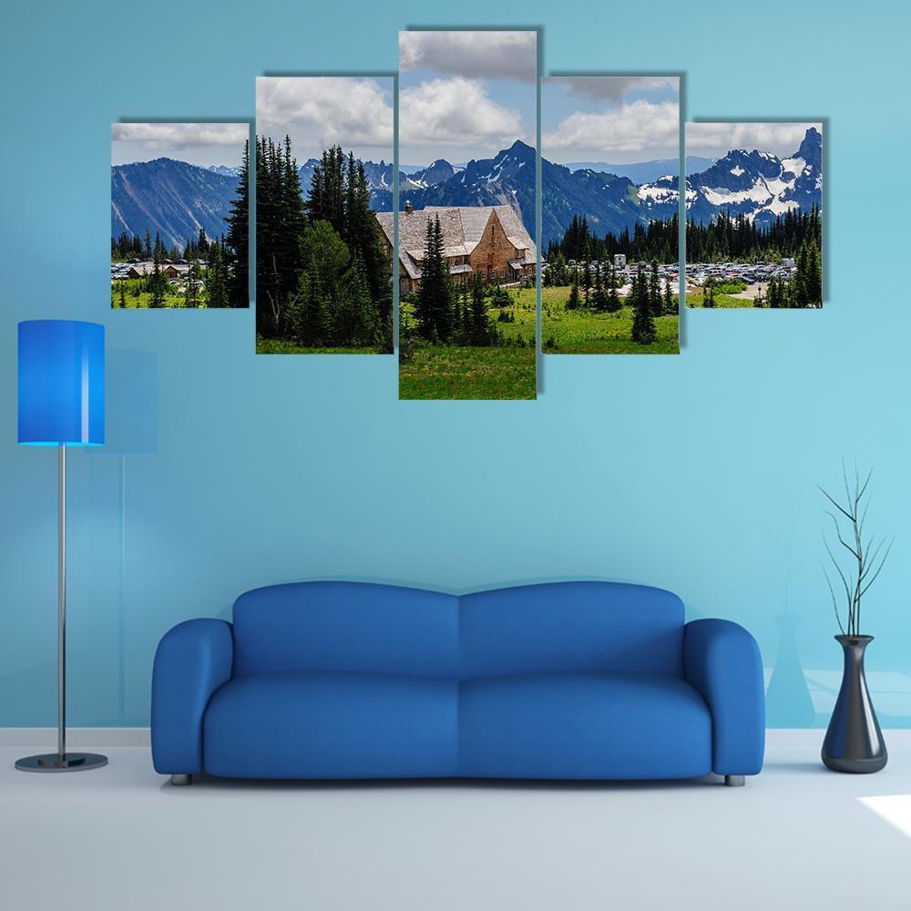 Mount Rainier On A Summer Afternoon – Nature Canvas Wall Art