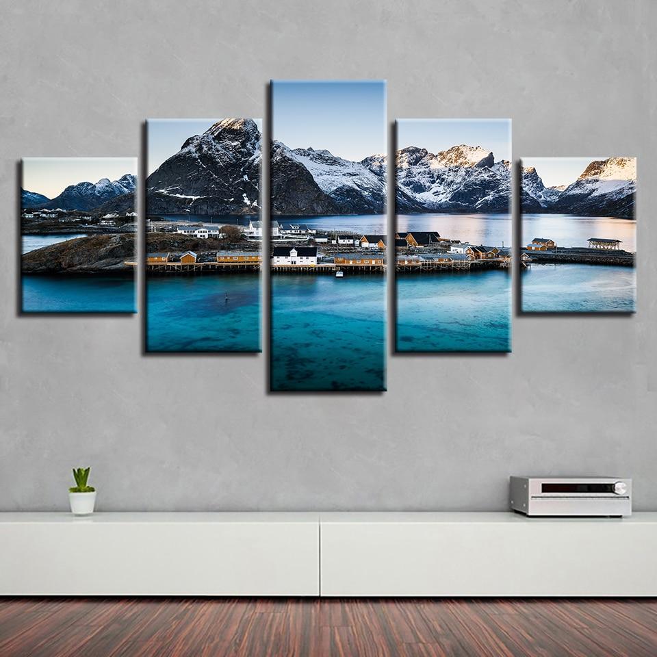 Mountain And Blue Sea 1 – Space Canvas Wall Art