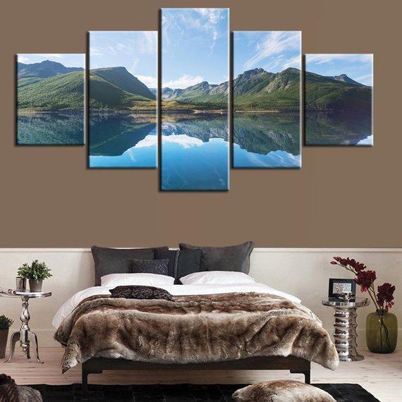 Mountain And Lake 3 – Nature Canvas Wall Art