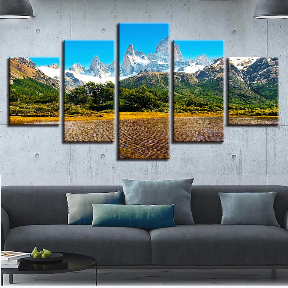 Mountain Blue Sky – Nature Canvas Wall Art