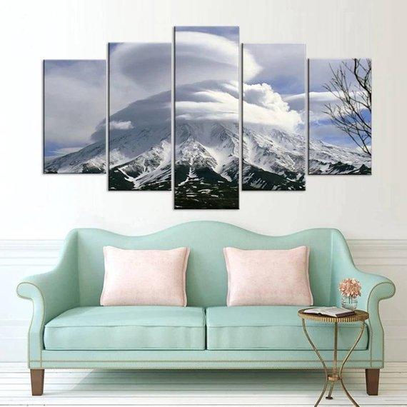 Mountain Cyclone Storm Large – Nature Canvas Wall Art