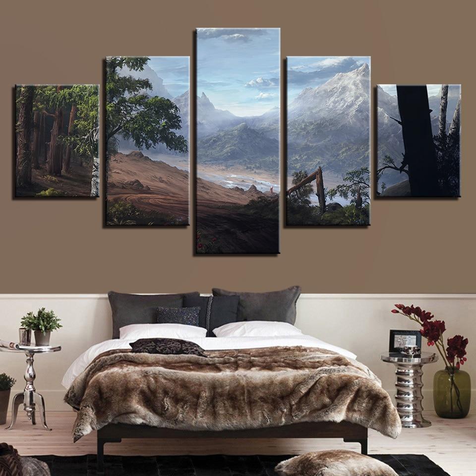 Mountain Forest River – Nature Canvas Wall Art