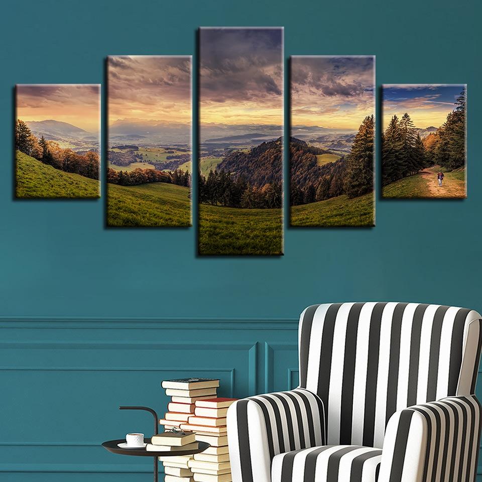 Mountain Green 02 – Nature Canvas Wall Art