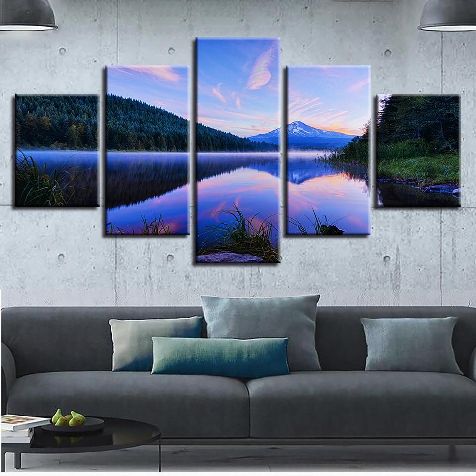Mountain Lake 02 – Nature Canvas Wall Art