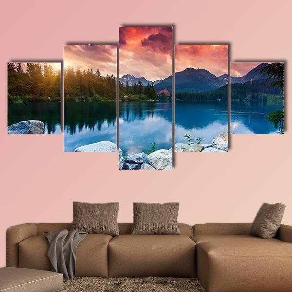 Mountain Lake In National Park High Tatra 1 – Nature Canvas Wall Art