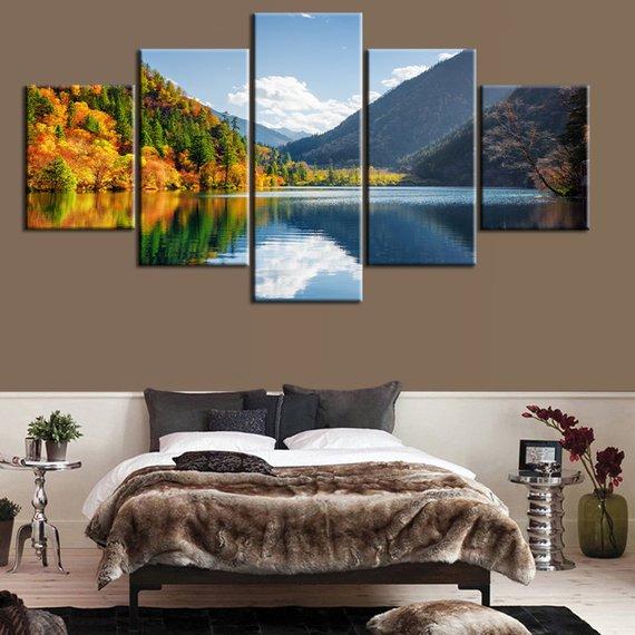 Mountain Lake Landscape 1 – Nature Canvas Wall Art