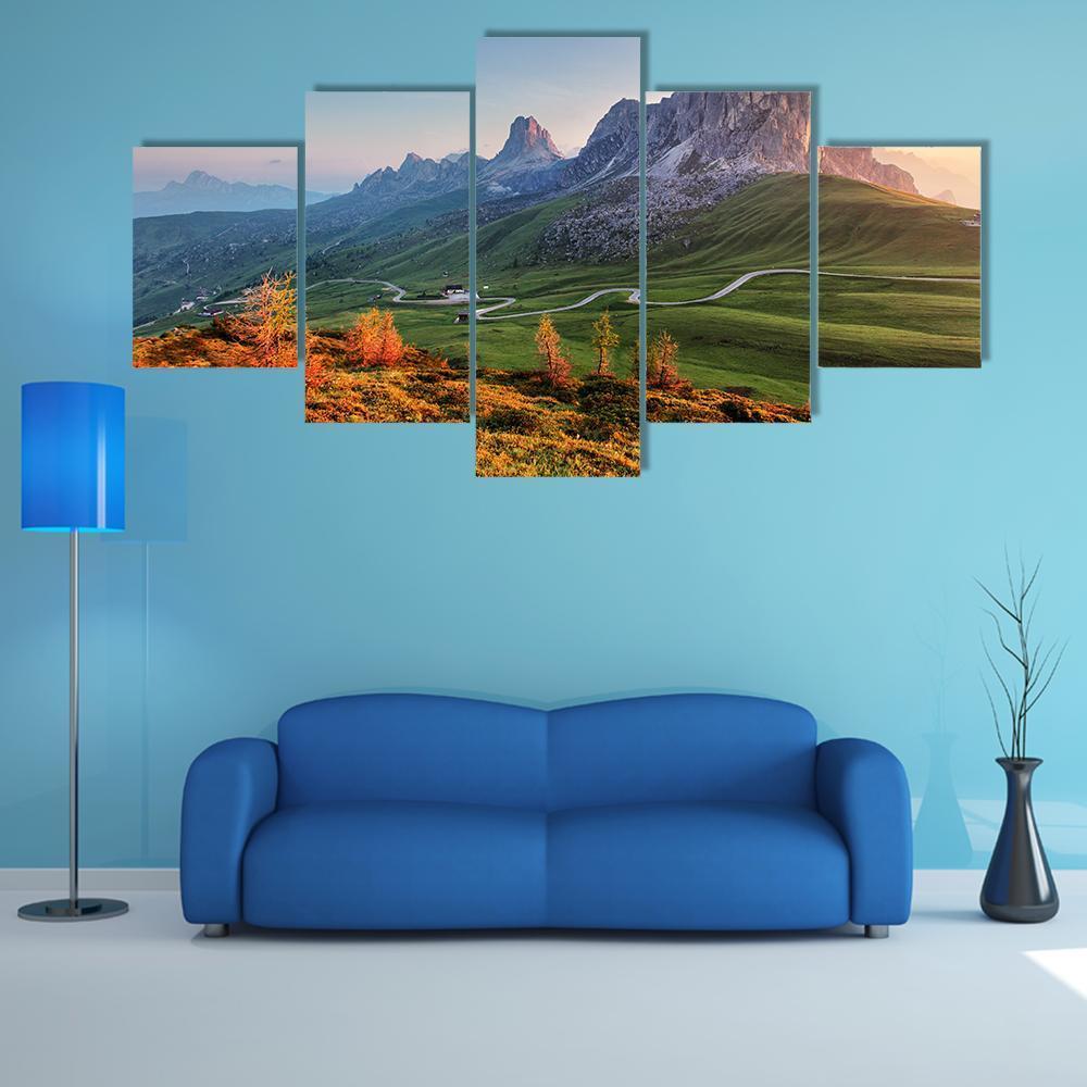 Mountain Landscape With Dolomites – Nature Canvas Wall Art