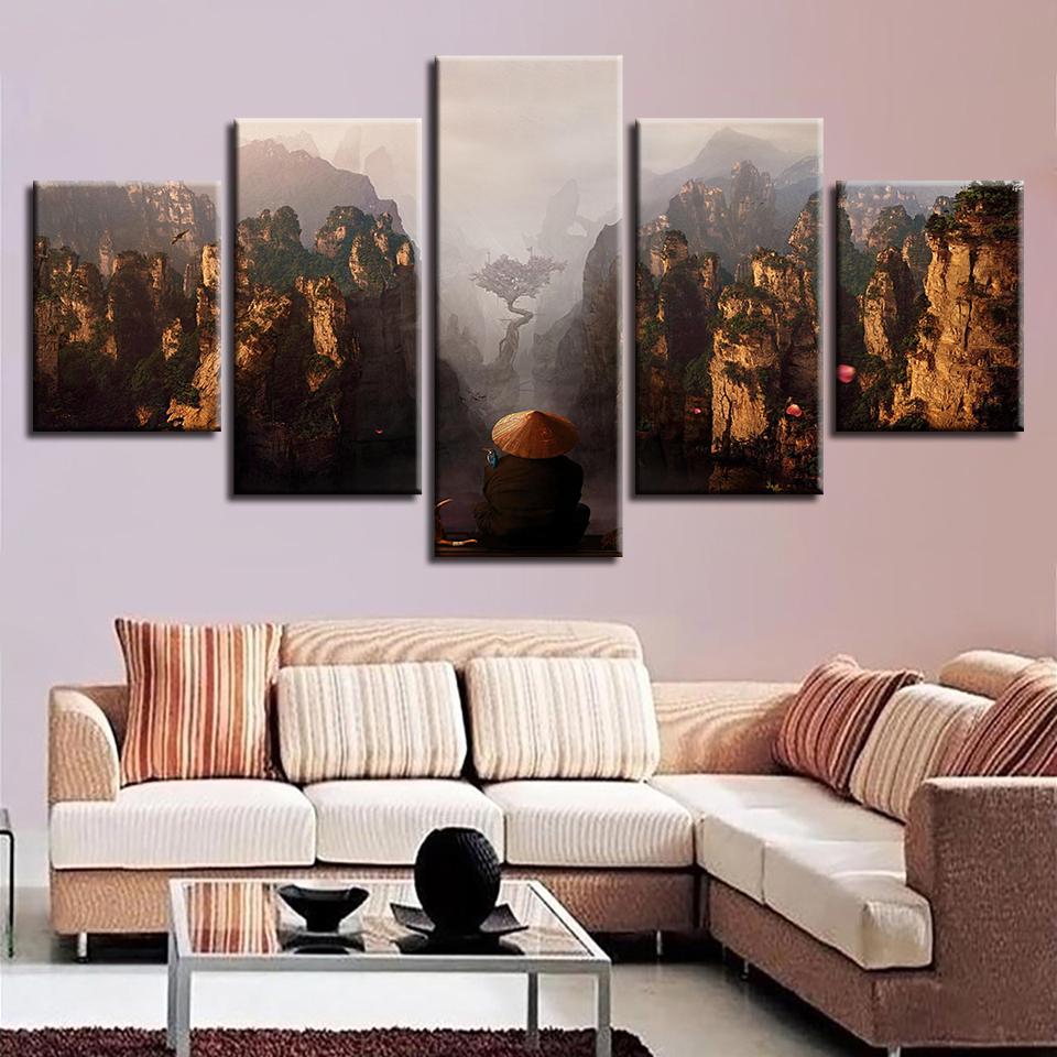 Mountain Peaks Natural – Nature Canvas Wall Art