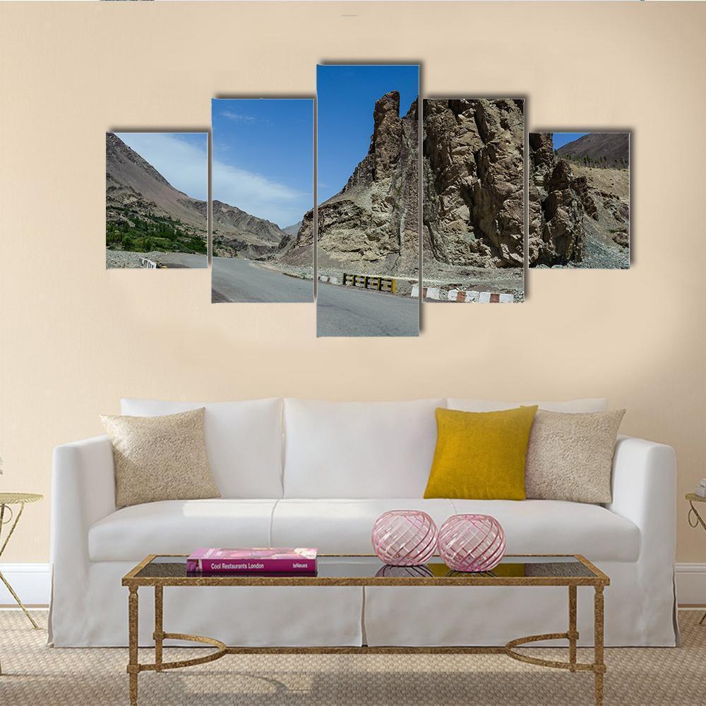 Mountain Road In Leh – Nature Canvas Wall Art