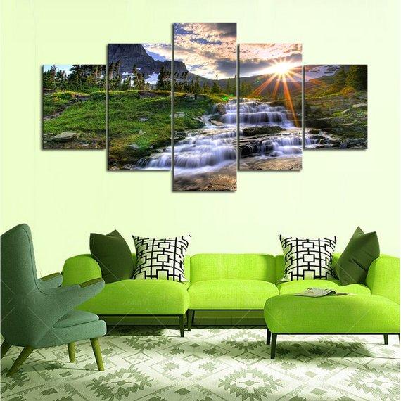 Mountain Stream 01 – Nature Canvas Wall Art