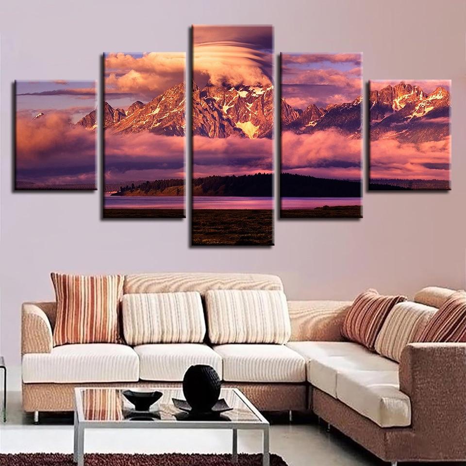 Mountain Sunset 02 – Nature Canvas Wall Art