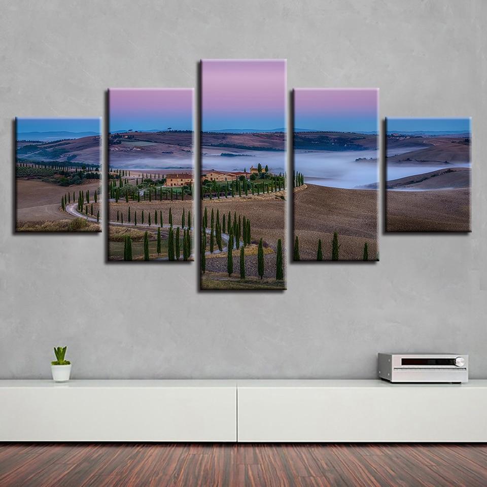 Mountain Tree House – Nature Canvas Wall Art