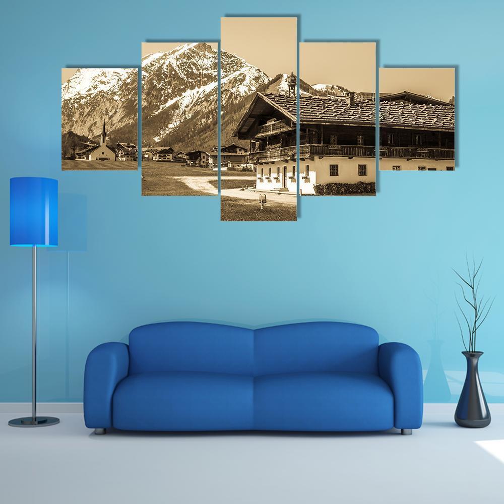Mountain Village Pertisau In Austria – Nature Canvas Wall Art