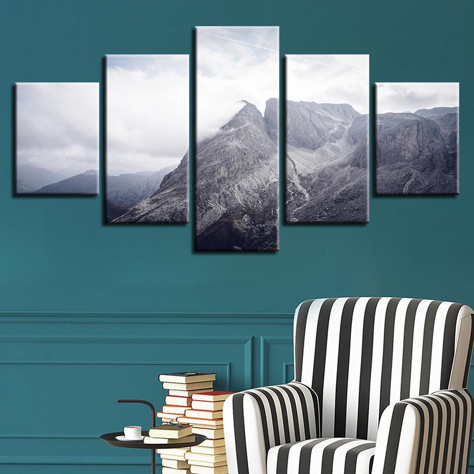 Mountain White Cloud – Nature Canvas Wall Art