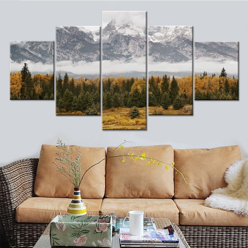 Mountains And Forests – Nature Canvas Wall Art