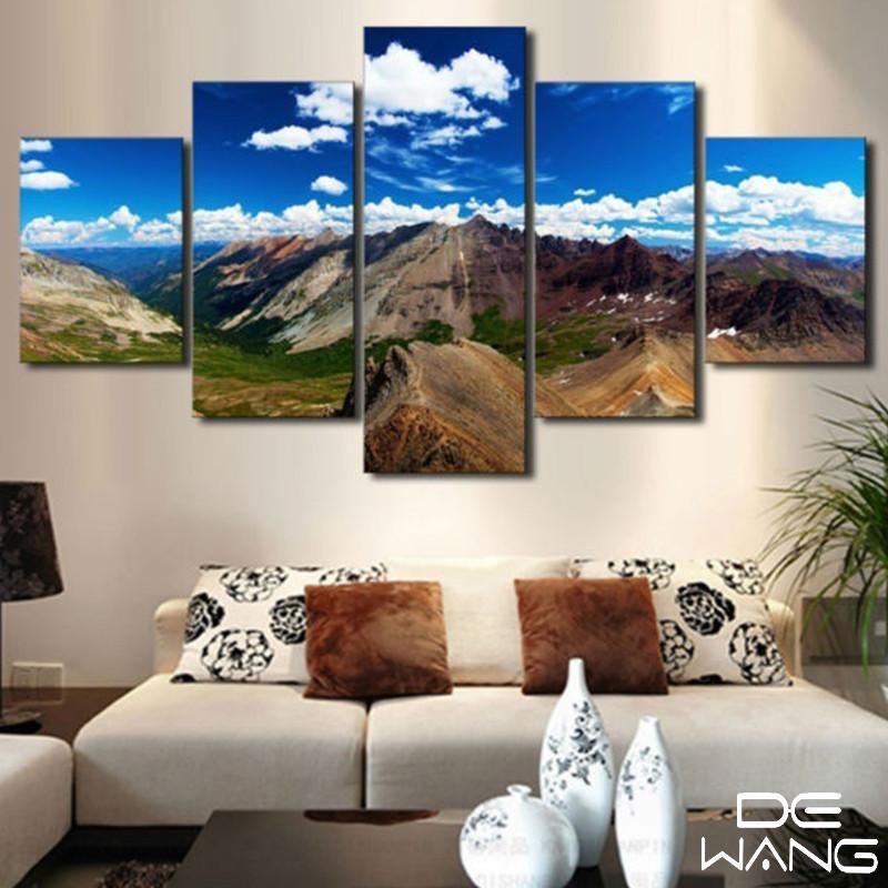 Mountains And Sky – Nature Canvas Wall Art