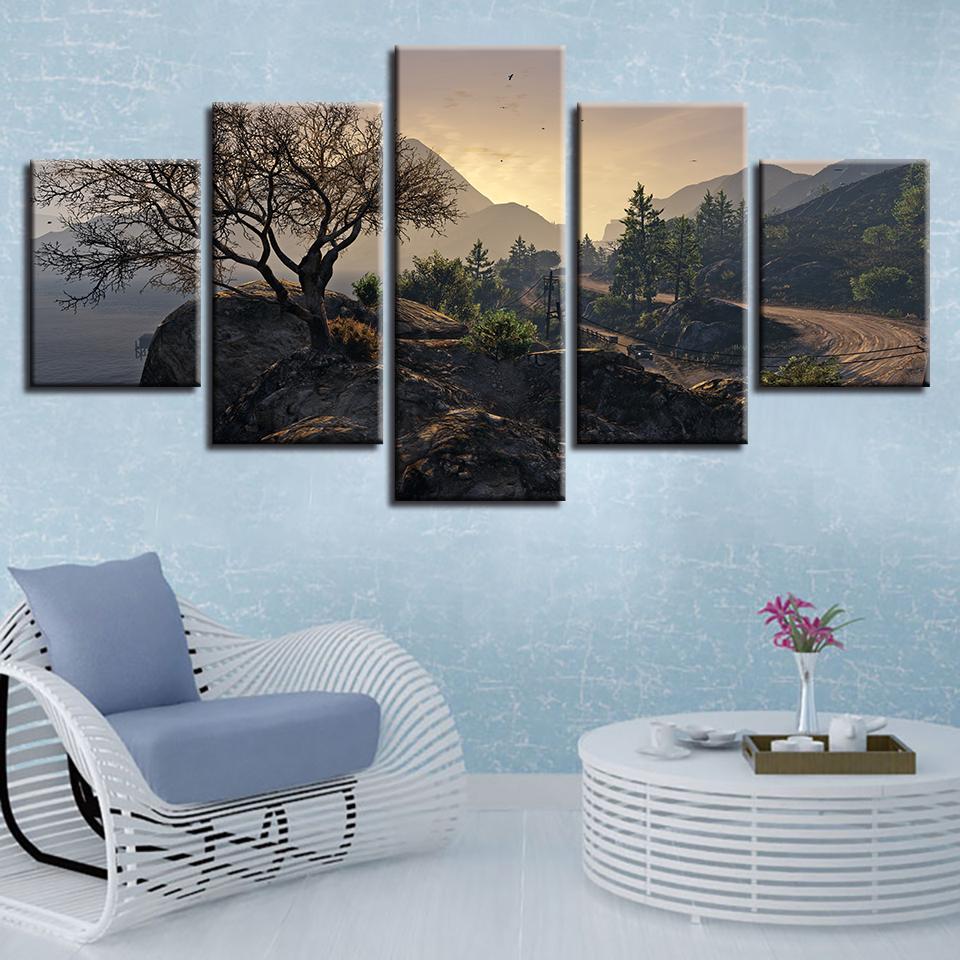 Mountains And Trees – Nature Canvas Wall Art
