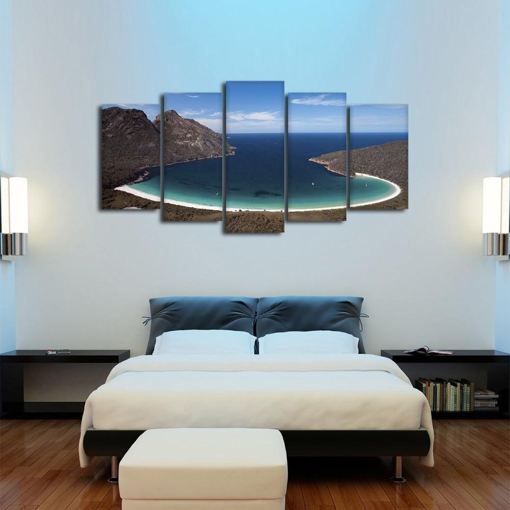 Mountains Blue Sky White Cloud – Nature Canvas Wall Art