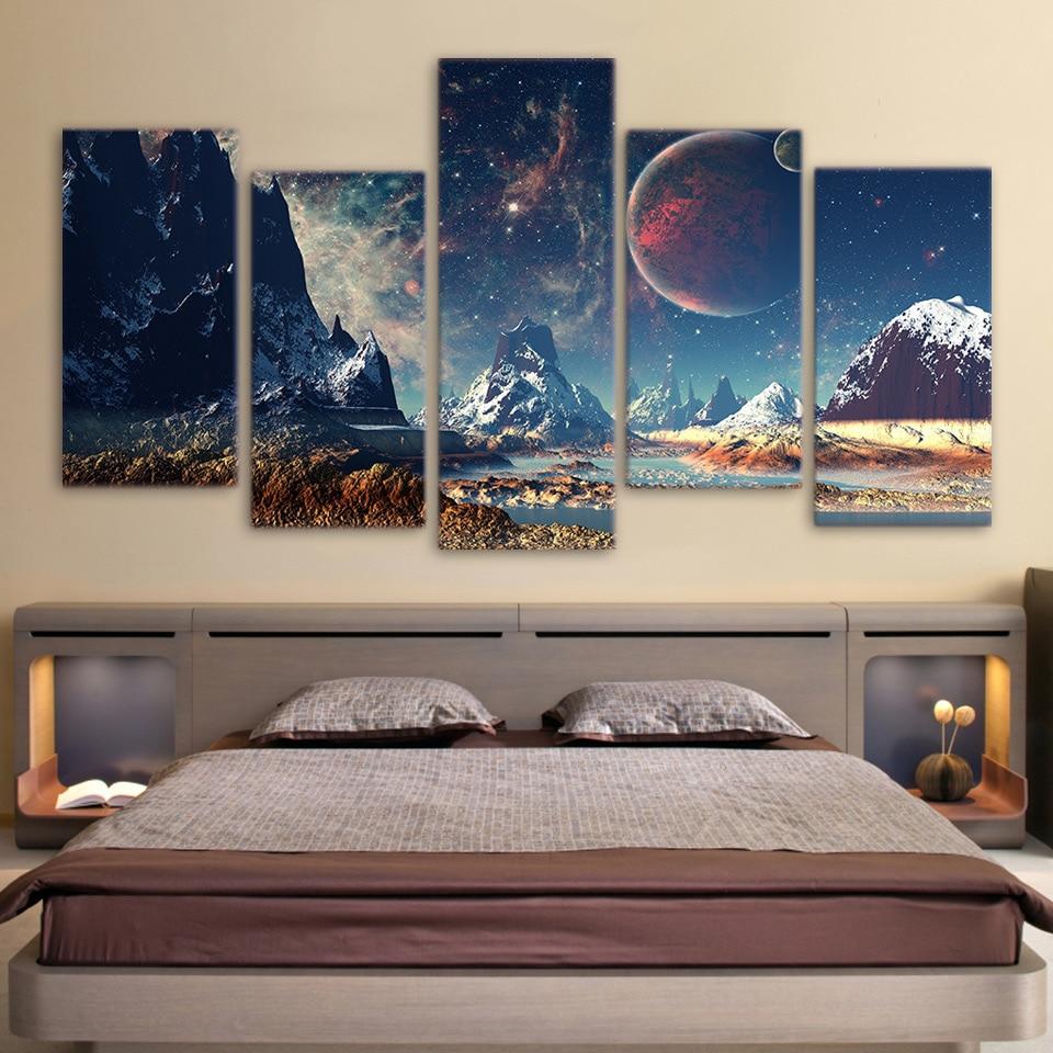 Mountains Space 01 – Nature Canvas Wall Art