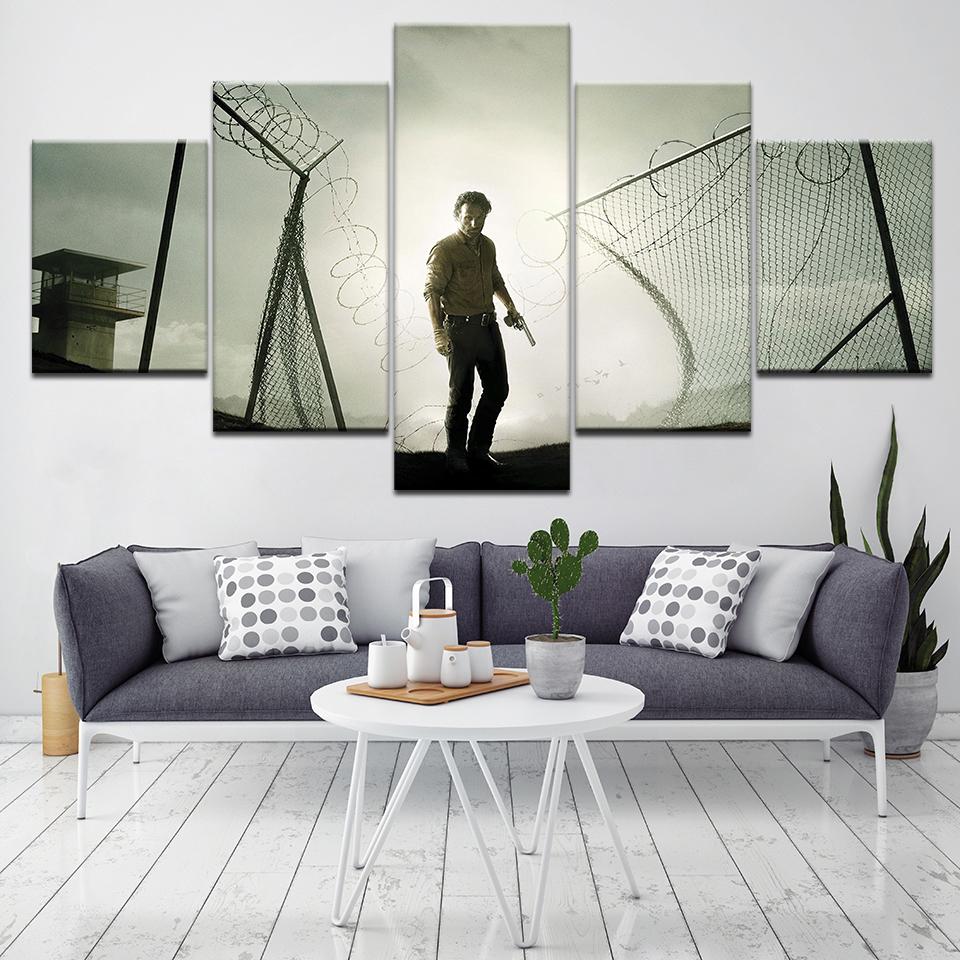 Movie The Walking Dead Rick – Movie Canvas Wall Art