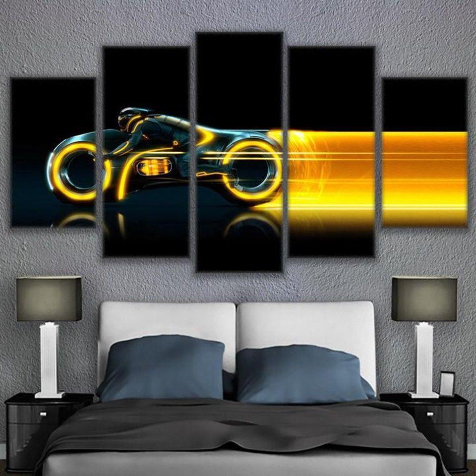Movie Tron Motorcycle – Movie Canvas Wall Art