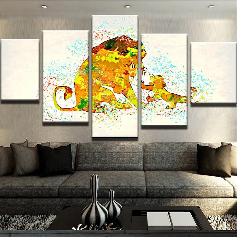 Mufasa And Simba – Cartoon Canvas Wall Art
