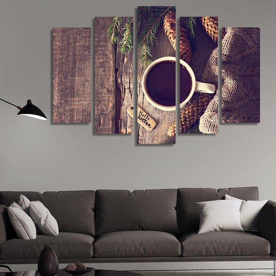 Mug Of Brown Coffee – Kitchen Canvas Wall Art