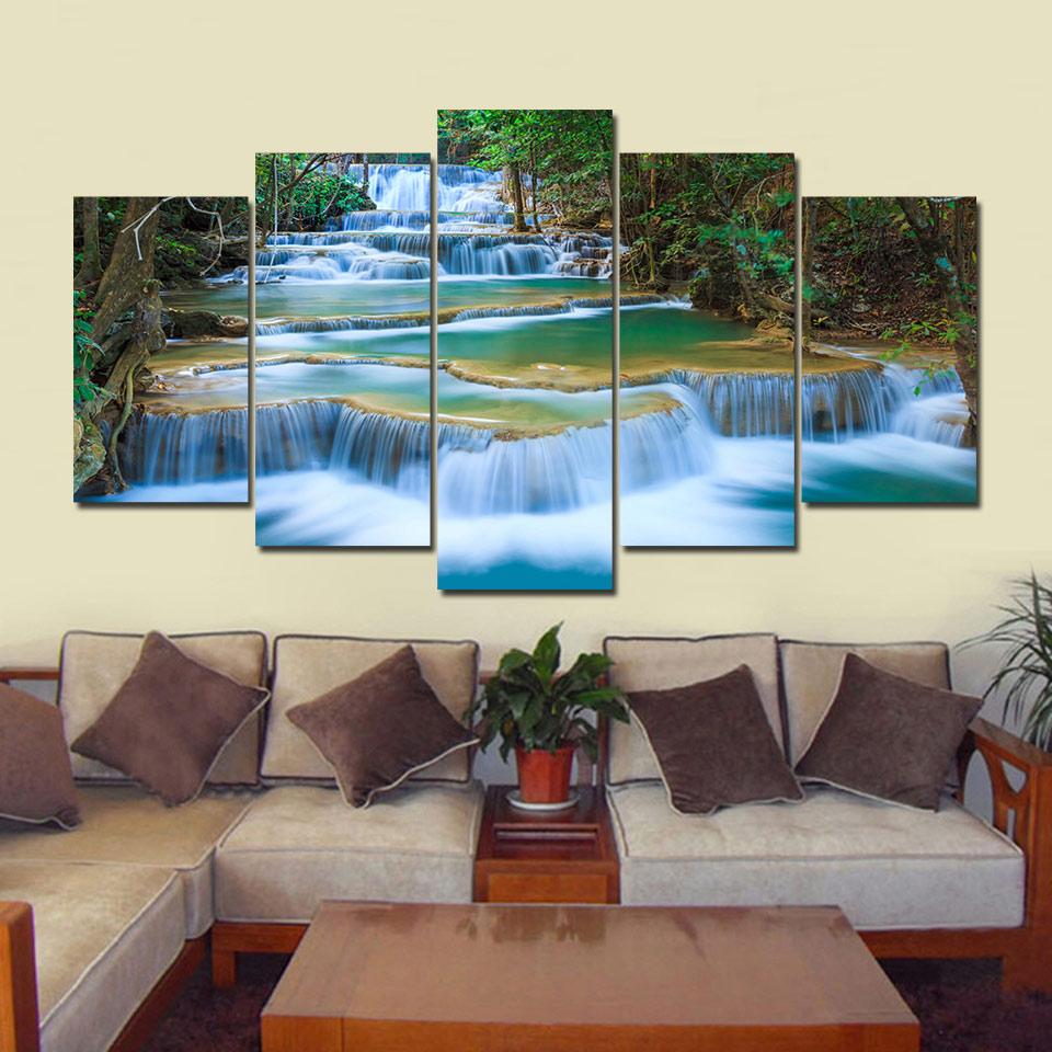 Multi-Layered Waterfall – Nature Canvas Wall Art
