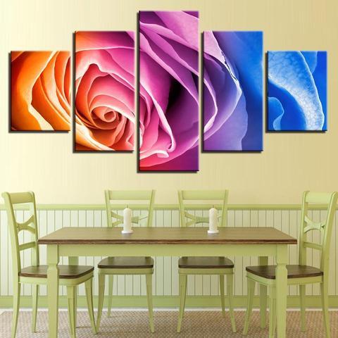 Multicolored Rose – Nature Canvas Wall Art