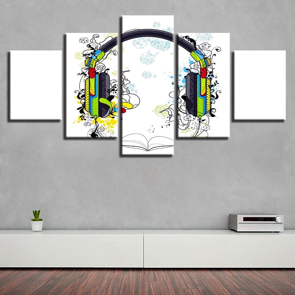 Music Color Earphone – Music Canvas Wall Art