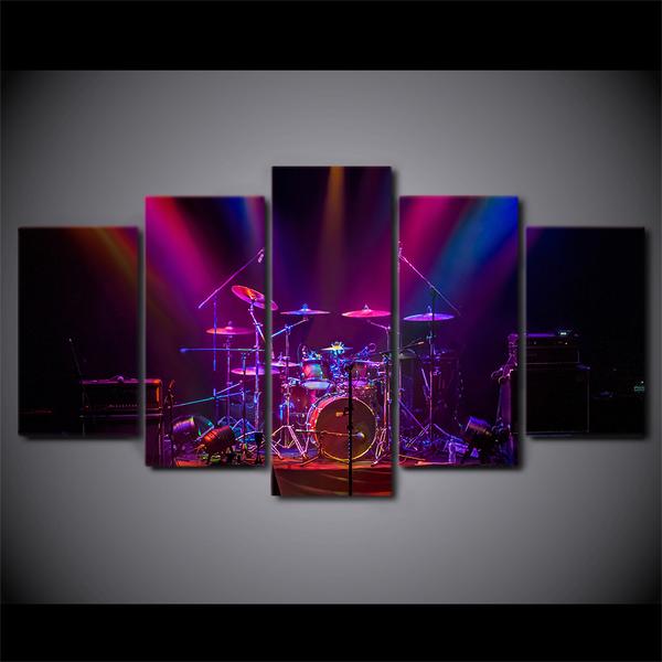 Music Drum Purple Concert – Music Canvas Wall Art