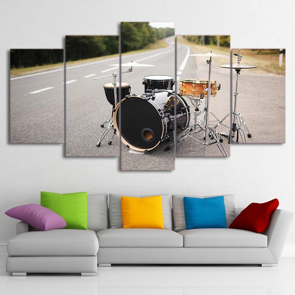 Music Drum Street Singing – Music Canvas Wall Art