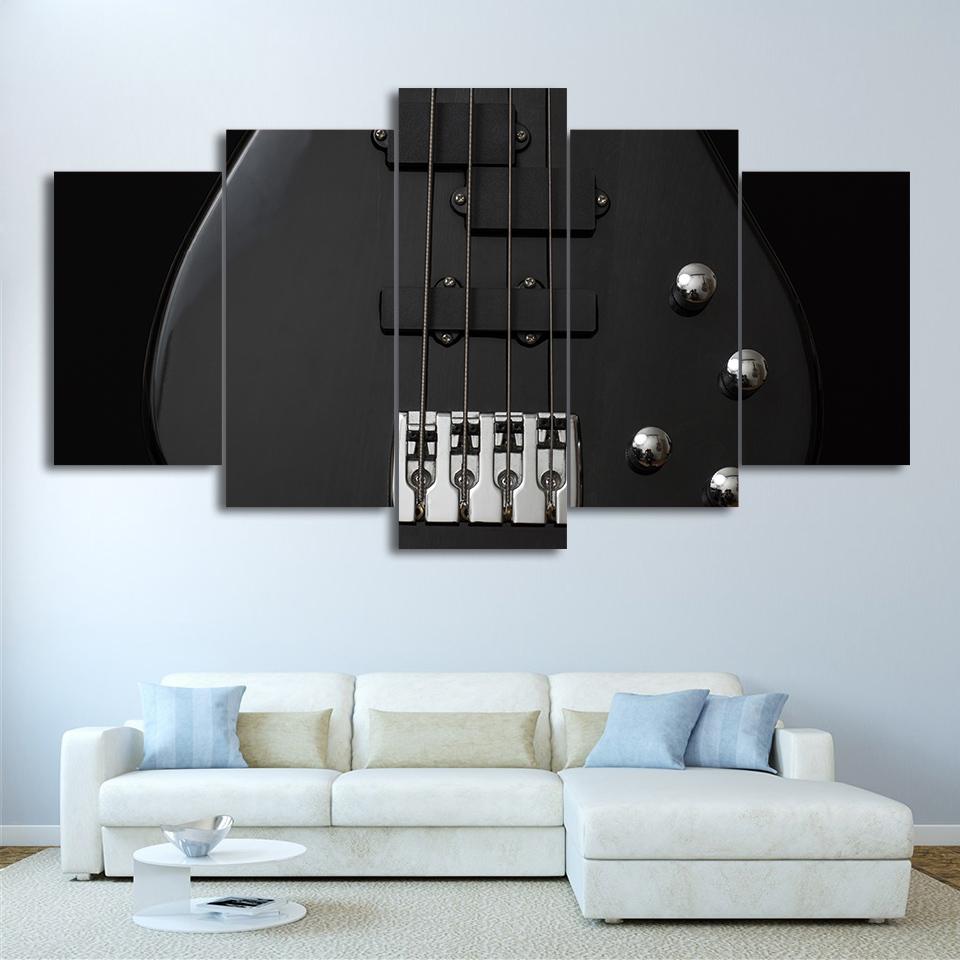 Music Guitar Black – Music Canvas Wall Art
