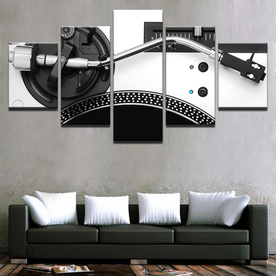 Music Microphone Black And White – Music Canvas Wall Art