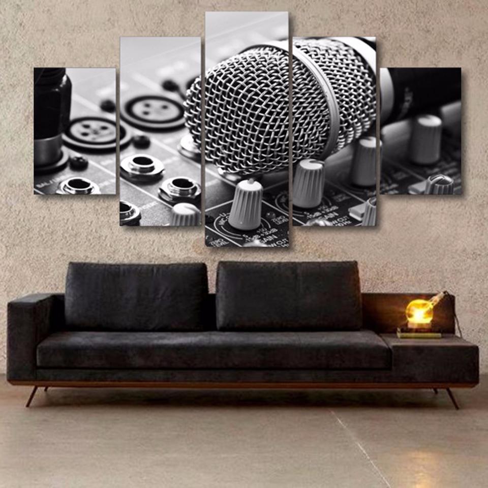 Music Microphone – Music Canvas Wall Art