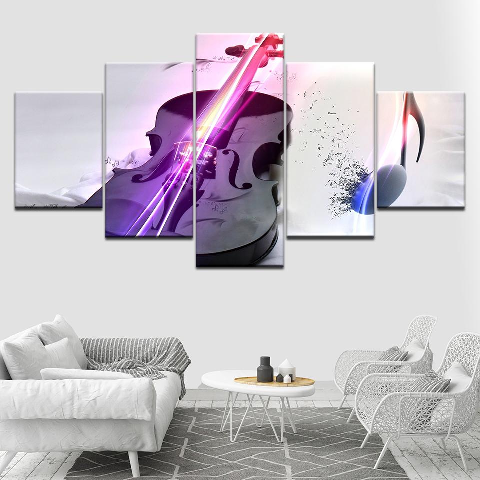 Musical Instrument Violin Elegant Music – Music Canvas Wall Art