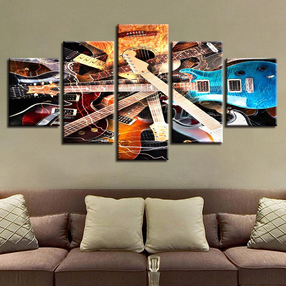 Musical Instruments Guitar – Music Canvas Wall Art