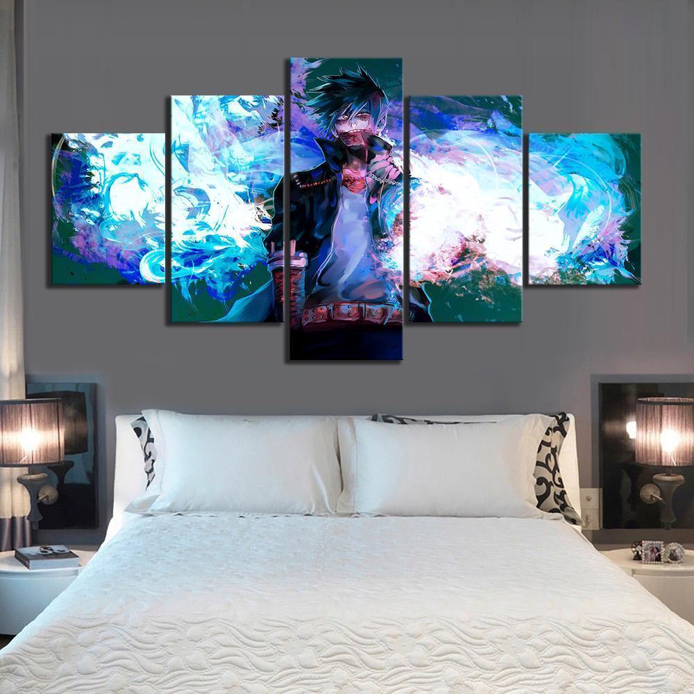 My Hero Academia Dabi Blue Anime Canvas Wall Art