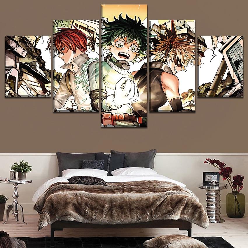 My Hero Academia Midoriya Izuku Todoroki Shoto Bakugo Katsuki 1 Anime – Canvas Wall Art