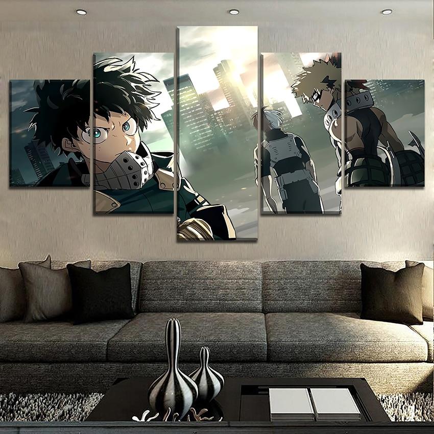My Hero Academia Midoriya Izuku Todoroki Shoto Bakugo Katsuki Anime – Canvas Wall Art