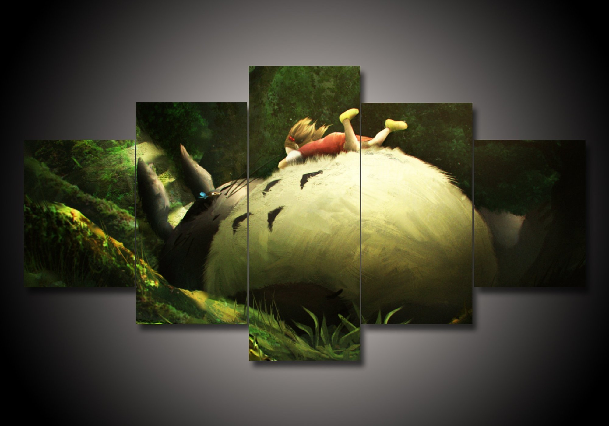 My Neighbor Totoro Characters In Nature Anime Canvas Wall Art