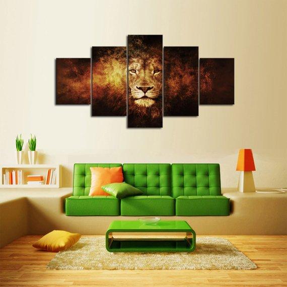 Mystic King Lion – Animal Canvas Wall Art