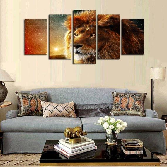 Mystic Lion 03 – Animal Canvas Wall Art