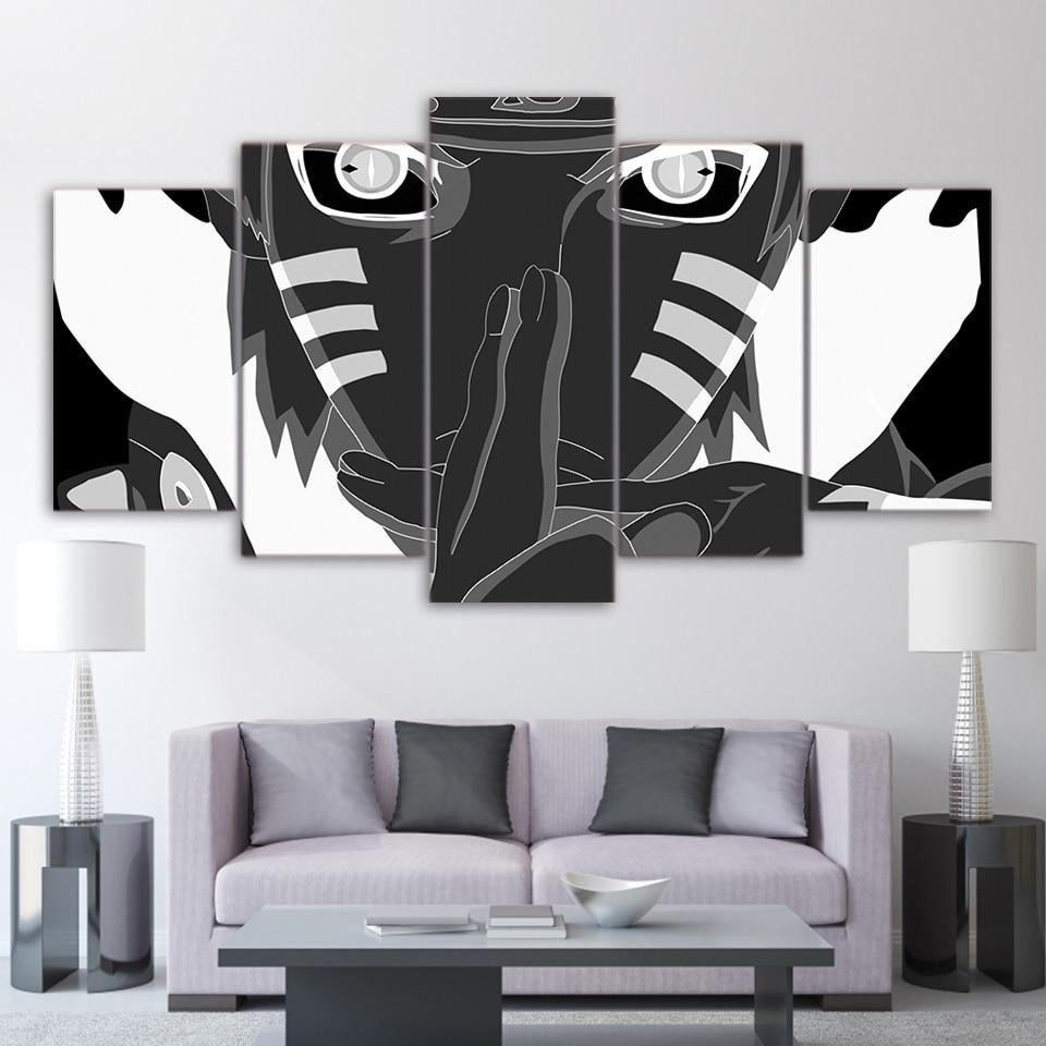Naruto Black And White 02 – Anime Canvas Wall Art