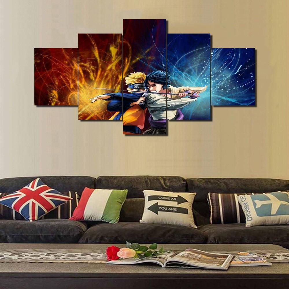 Naruto In Action – Anime Canvas Wall Art
