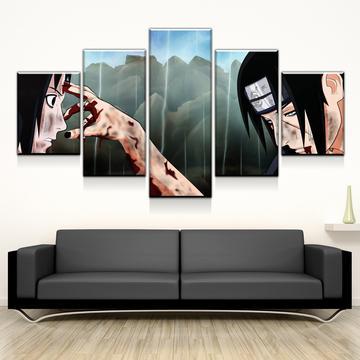 Naruto: Itachi And Sasuke Bloody Anime Canvas Wall Art