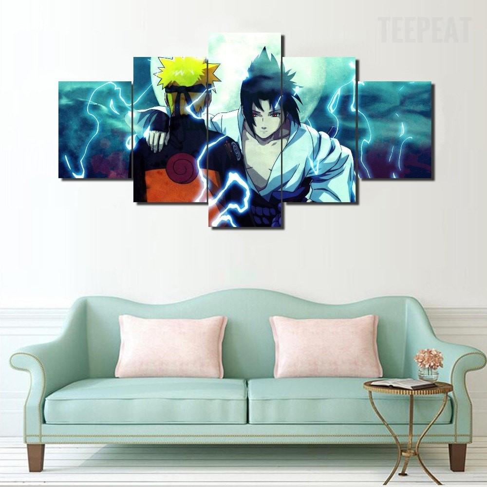 Naruto Shippuden: Naruto And Sasuke – Anime Canvas Wall Art