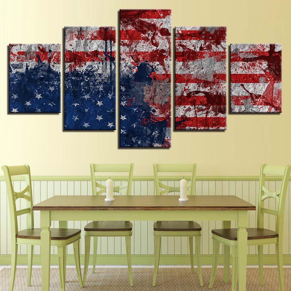 National Flag 4 – Abstract Canvas Wall Art