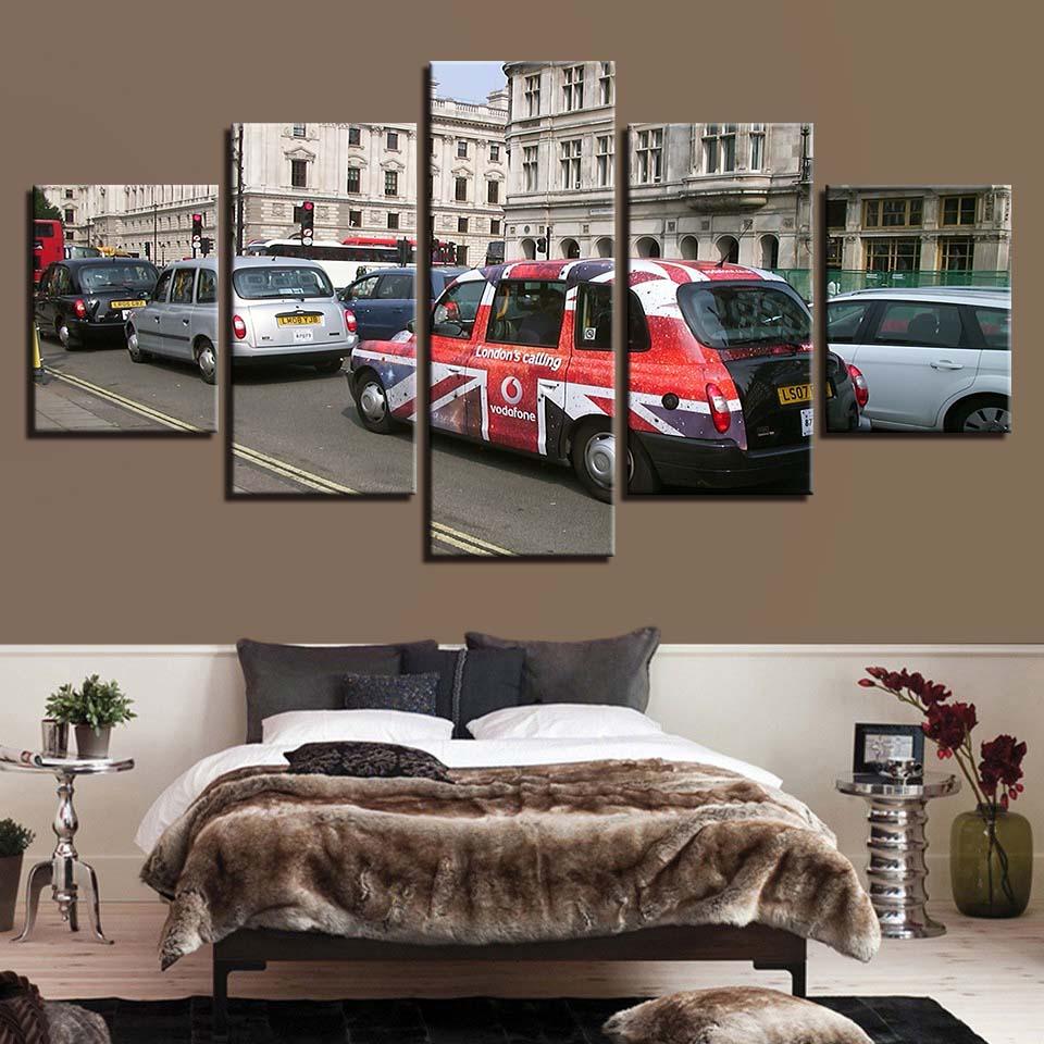 National Flag Car – Automative Canvas Wall Art
